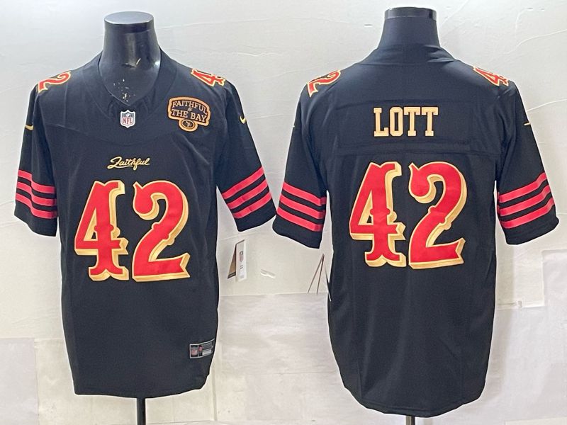 Men 2025 San Francisco 49ers #42 Lott black 5th generation Nike Limited NFL Jersey style 0014